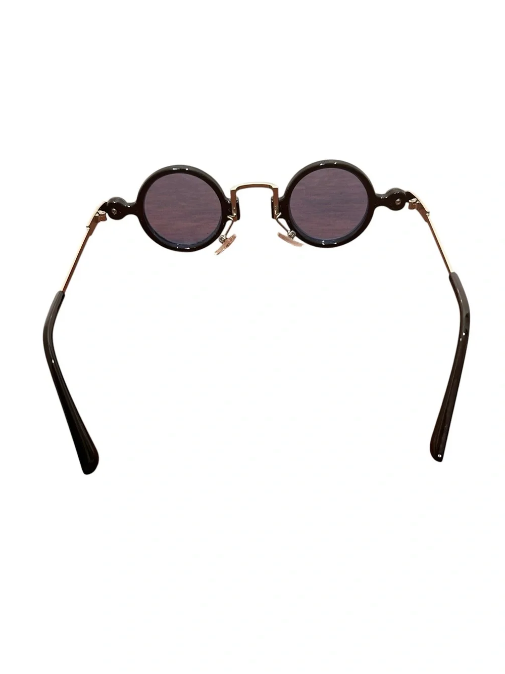 Steampunk Retro Style Mini Round Blue Lens Sunglasses. Unisex. Rave. Futuristic